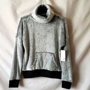 NEW Zella Cowl Neck Fuzzy Pullover